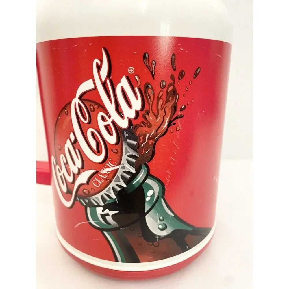 VINTAGE 2001 Whirley Coca Cola 64 oz Insulated Travel Mug Jug with Lid USA Coke